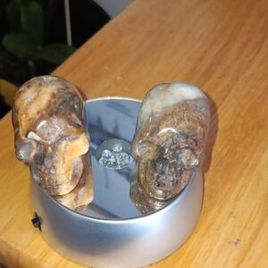 Crystal Quartz Skull Figurines 2"